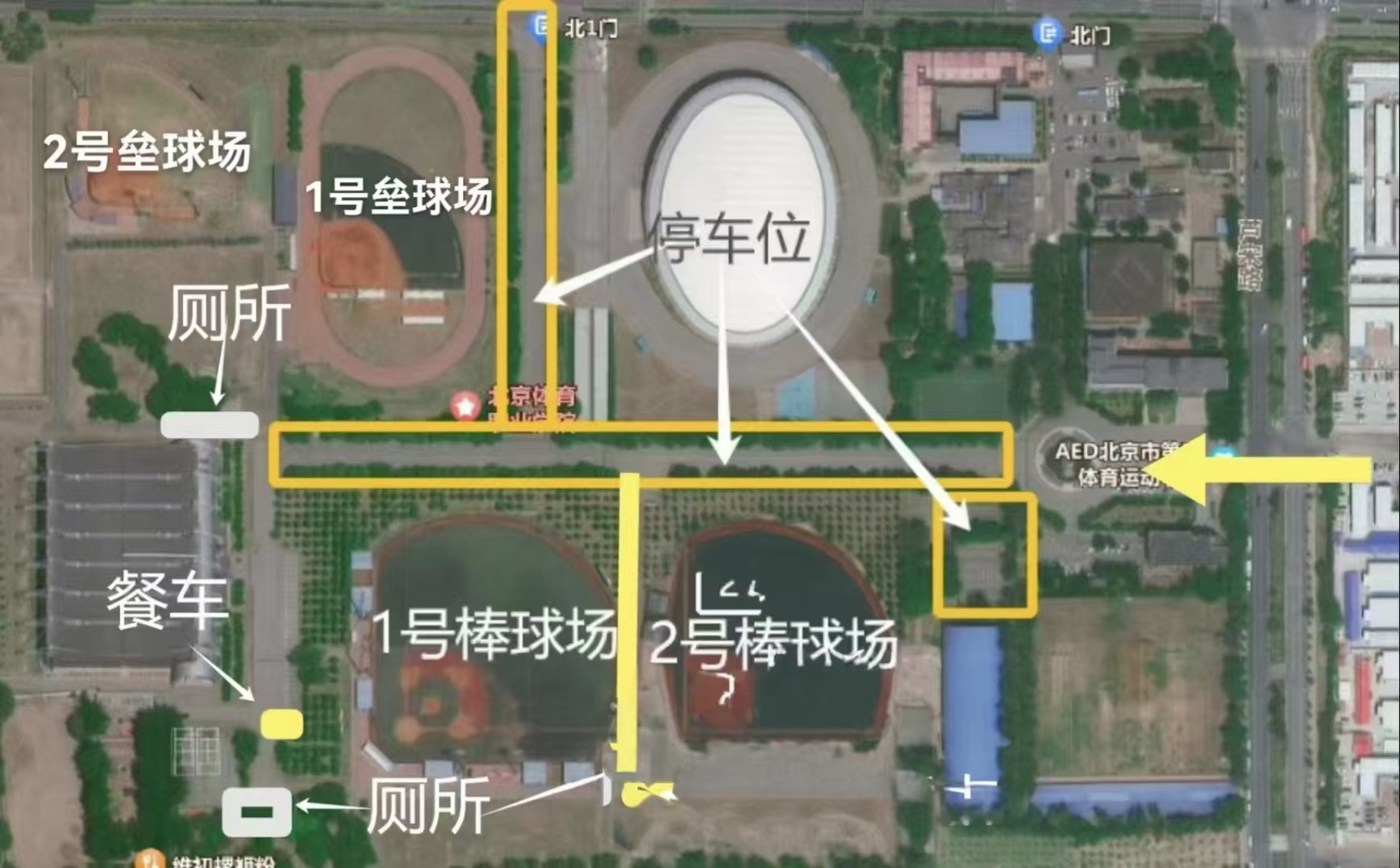 芦城体校棒垒球场场地地图